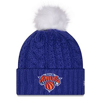 Women's New Era Blue New York Knicks Single Knit Hat with Pom