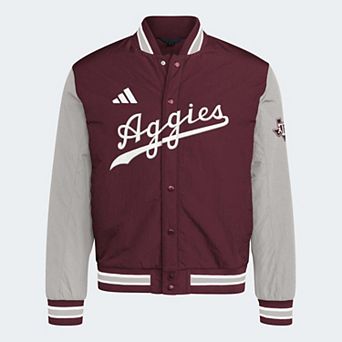 Men's adidas Maroon Texas A&M Aggies Dugout Collection Satin Jacket