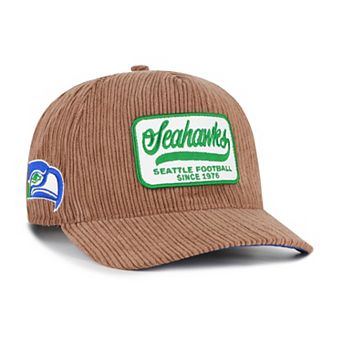 Men's '47 Brown Seattle Seahawks Throwback Corduroy Patch Hitch Adjustable Hat