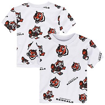 Toddler Outerstuff White Cincinnati Bengals Mascot Play T-Shirt