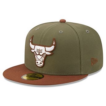 Men's New Era Olive/Brown Chicago Bulls Color Pack 2-Tone 59FIFTY Fitted Hat