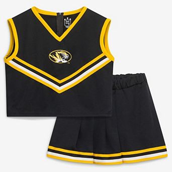 Girls Youth Little King Black Missouri Tigers Two-Piece Cheer Set