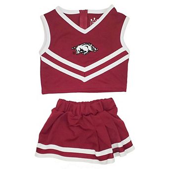 Girls Youth Little King Cardinal Arkansas Razorbacks Two-Piece Cheer Set
