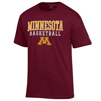 Men's Champion Maroon Minnesota Golden Gophers Basketball Stack T-Shirt
