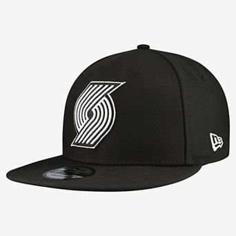 Men's New Era Black Portland Trail Blazers Team 9FIFTY Snapback Hat