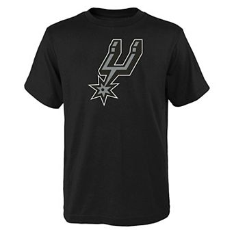 Youth Outerstuff Black San Antonio Spurs Primary Logo T-Shirt