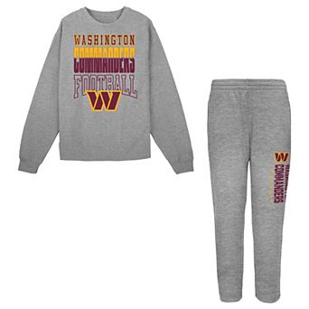 Toddler Outerstuff Heather Gray Washington Commanders Crewneck Sweatshirt & Pants Set
