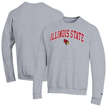 Men's Champion Heather Gray Illinois State Redbirds Arch Powerblend Sweatshirt