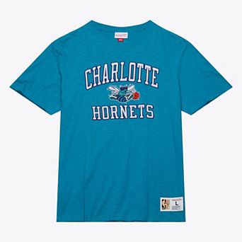 Men's Mitchell & Ness Teal Charlotte Hornets Hardwood Classics Legendary Slub T-Shirt
