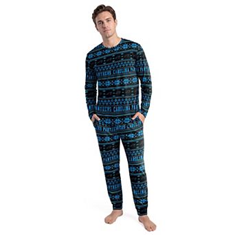 Men's Concepts Sport Black Carolina Panthers Jubilee Long Sleeve T-Shirt & Pant Set