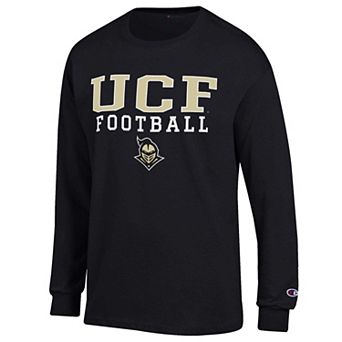 Men's Champion Black UCF Knights Football Stack Long Sleeve T-Shirt