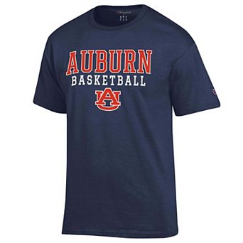 Men's Champion Navy Auburn Tigers Basketball Stack T-Shirt