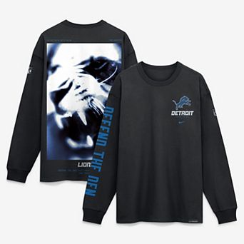 Men's Nike Black Detroit Lions 2026 Rivalries Collection Max90 Long Sleeve T-Shirt