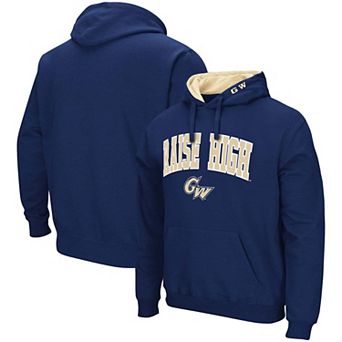 Men's Colosseum Navy George Washington University Arch & Logo 3.0 Pullover Hoodie
