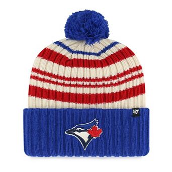 Youth '47 Royal Toronto Blue Jays Snow Fort Cuffed Knit Hat with Pom