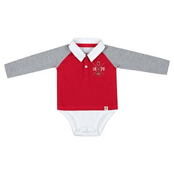 Infant Colosseum Scarlet Ohio State Buckeyes Pete Rugby Bodysuit