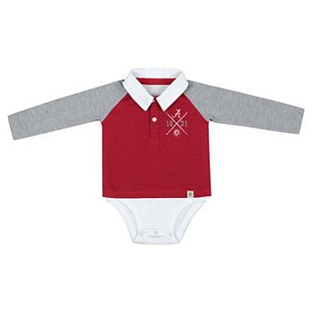 Infant Colosseum Crimson Alabama Crimson Tide Pete Rugby Bodysuit