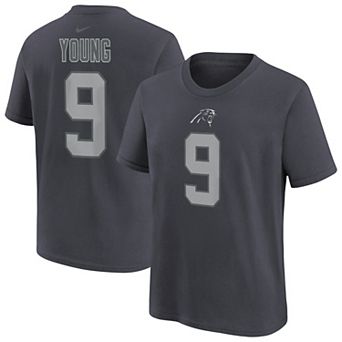 Youth Nike Bryce Young Anthracite Carolina Panthers Name & Number T-Shirt