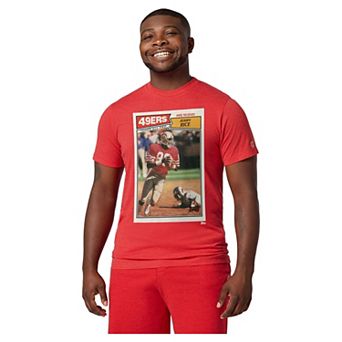 Unisex Homage Jerry Rice Scarlet San Francisco 49ers NFL Topps Trading Card Tri-Blend T-Shirt