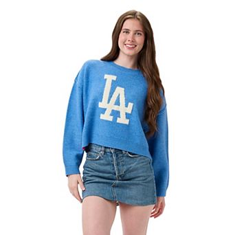 Women's Lusso Royal/Cream Los Angeles Dodgers Shelli Boxy Sweater