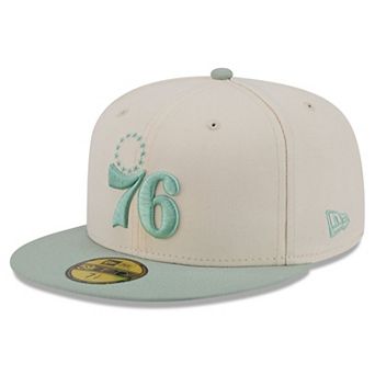 Men's New Era Cream/Light Green Philadelphia 76ers Color Pack 2-Tone 59FIFTY Fitted Hat