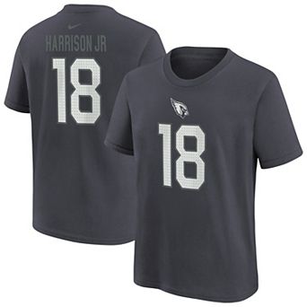 Youth Nike Marvin Harrison Jr. Anthracite Arizona Cardinals Name & Number T-Shirt