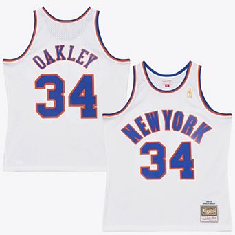 Men's Mitchell & Ness Charles Oakley White New York Knicks 1996-97 Hardwood Classics Swingman Jersey