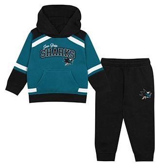 Toddler Outerstuff Teal/Black San Jose Sharks Ice Explorer Hoodie & Pants Set