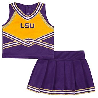 Girls Toddler Colosseum Purple LSU Tigers Lollipop Park Cheer Two-Piece Set