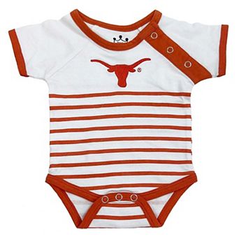 Newborn & Infant Little King Texas Orange/White Texas Longhorns Shoulder Snap Bodysuit