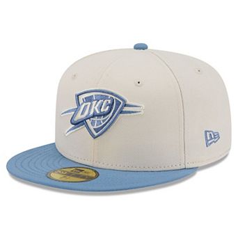 Men's New Era Cream/Light Blue Oklahoma City Thunder Color Pack 2-Tone 59FIFTY Fitted Hat