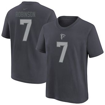 Youth Nike Bijan Robinson Anthracite Atlanta Falcons Name & Number T-Shirt