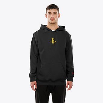 Men's New Era Black Houston Rockets Front and Back Graphic Pullover Hoodie