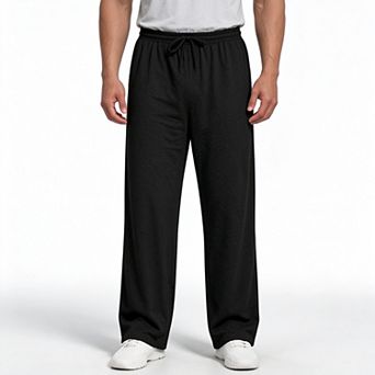 Men's Loose-Fit Straight-Leg Pants with an Elastic Drawstring Waist