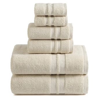 Ultra Soft 6 pc Pure Cotton Bath Towel Set High Absorption Durable