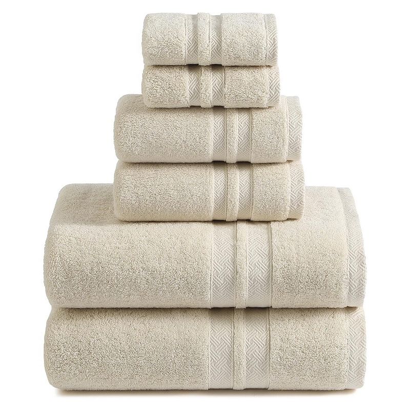 Ultra Soft 6 Pcs Pure Cotton Bath Towel Set High Absorption Durable
