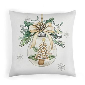 1 pc Soft Throw Pillow Covers, Christmas Print Cushion Case for Living Room Decor