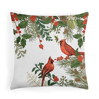 Throw Pillow Covers, Soft Winter Christmas Cardinal Decorative Pillow Covers for Office Decor