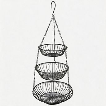 Splendid Frame 3 tier Hanging Basket with Sturdy Metal Chain Hanging Hooks