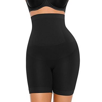 FeelinGirl Women's Seamless Comfort Mid-Waist Tummy Control Shaping Shorts