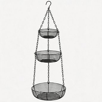 Splendid Frame 3 tier Hanging Fruit Basket with Banana Hook