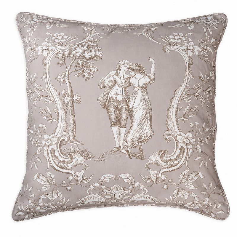 100% Cotton Toile Throw Pillow Cover Vintage Farmhouse Decor