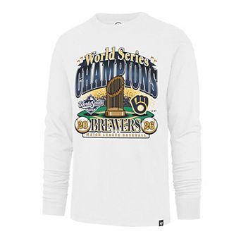 Men's '47 Brand Milwaukee Brewers World Series Champions Long Sleeve Graphic Tee