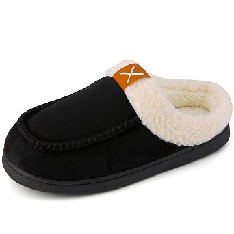 Men's Fuzzy Slippers Fleece Lined Moccasin Slip on Shoes