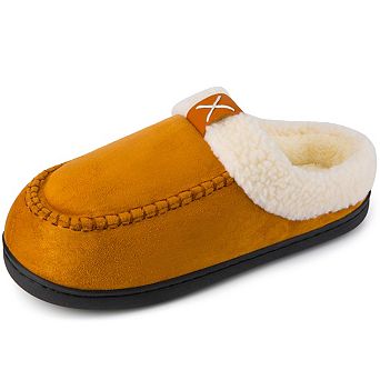 Men's Fuzzy Slippers Fleece Lined Moccasin Slip on Shoes