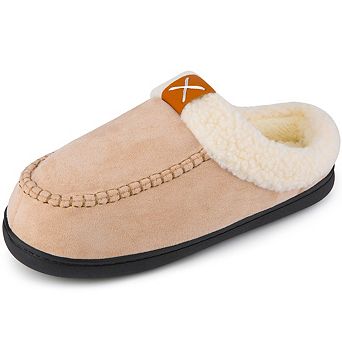 Men's Fuzzy Slippers Fleece Lined Moccasin Slip on Shoes