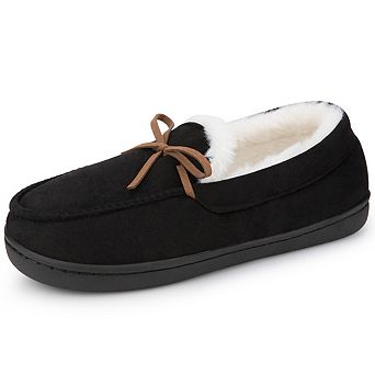 Women's Fuzzy House Shoes Round Toe Slip-On Decorative Bow Flat Slippers