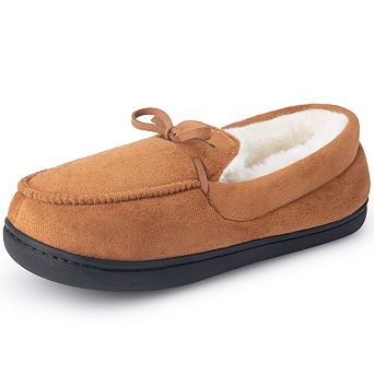 Women's Fuzzy House Shoes Round Toe Slip-On Decorative Bow Flat Slippers