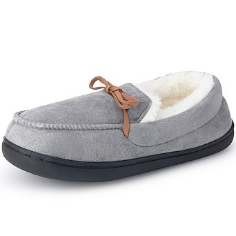 Women's Fuzzy House Shoes Round Toe Slip-On Decorative Bow Flat Slippers