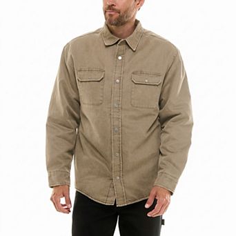 Men's Hallstatt Sherpa-Lined Suede Shirt Jacket